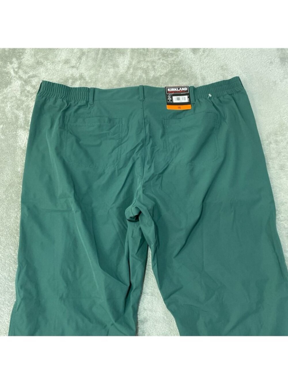 NWT Kirkland Signature Women's 16 Green Travel Pants Cargo zip M1224 - Picture 11 of 12